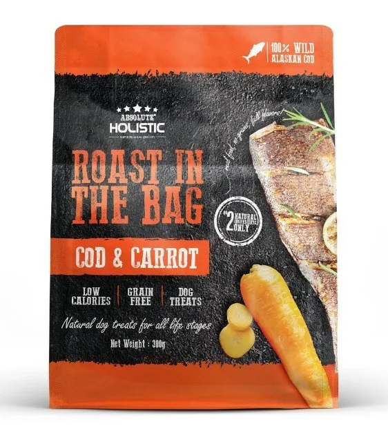 Absolute Holistic Roast In The Bag (Cod & Carrot) Natural Dog Treats