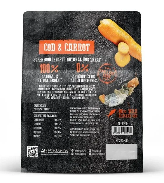 Absolute Holistic Roast In The Bag (Cod & Carrot) Natural Dog Treats