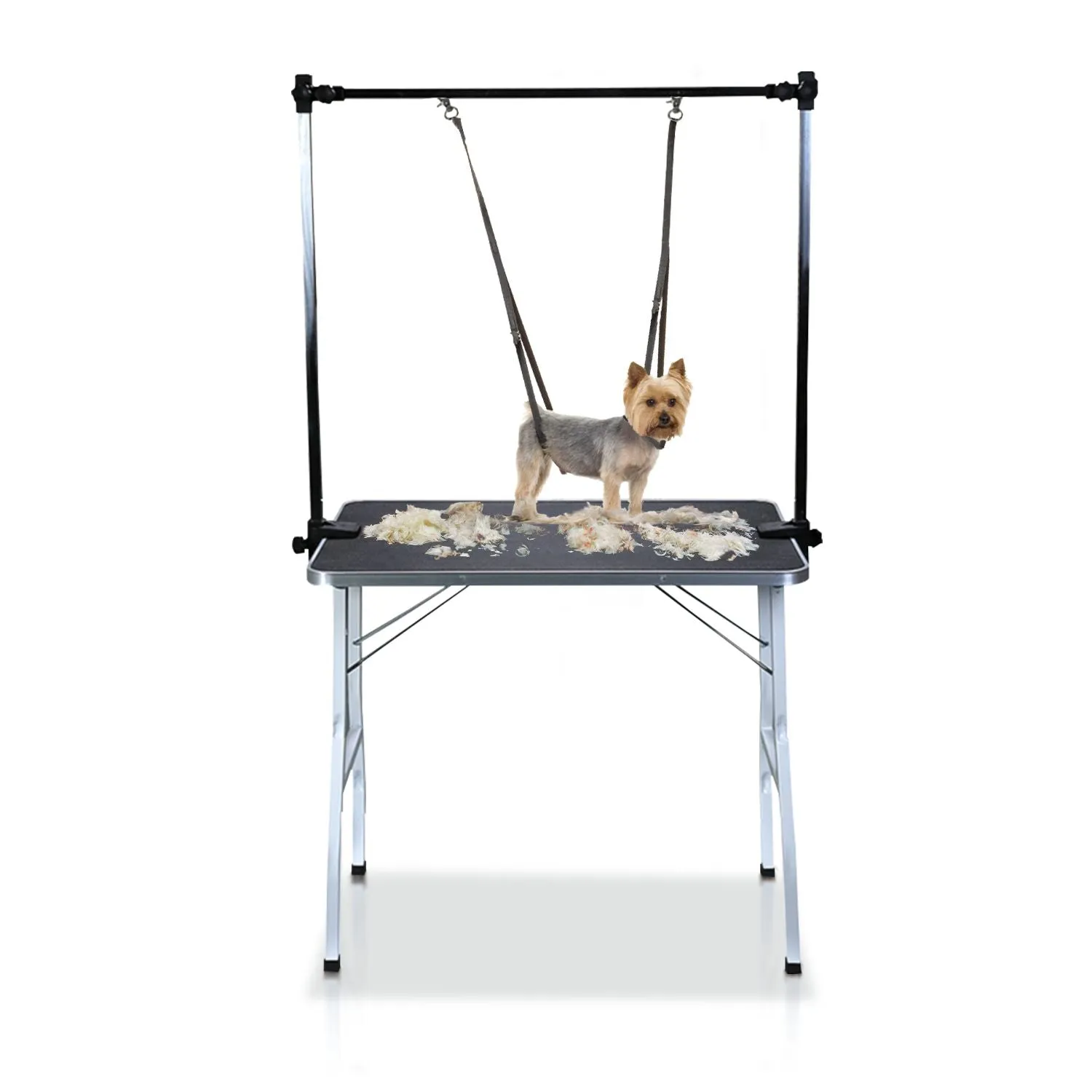 Adjustable Foldable Pet Grooming Table, Non-Slip, 90cm - Floofi