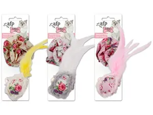 AFP Shabby Chic - Flower and Feather Balls (2 pack)