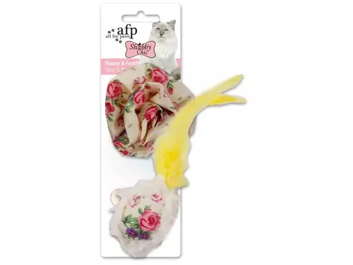 AFP Shabby Chic - Flower and Feather Balls (2 pack)