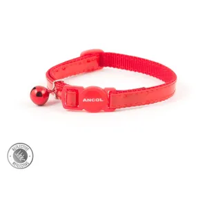 Ancol Red Gloss Reflective Breakaway Cat Collar