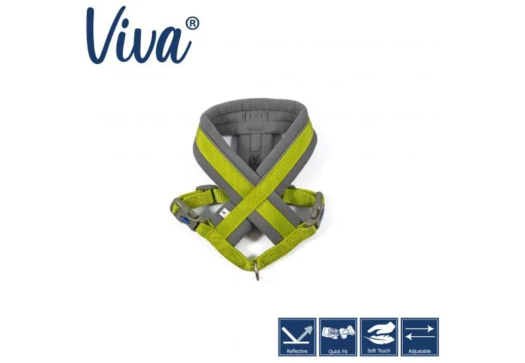 Ancol - Viva Nylon Padded Harness - Black - Small (36-42cm)