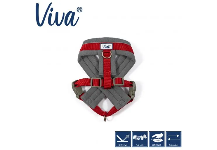 Ancol - Viva Nylon Padded Harness - Black - Small (36-42cm)