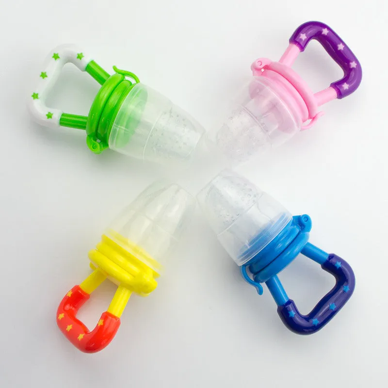 Baby Pacifier Fresh Food Feeder with Cap Feeding Bottles Kids Nipple Safe Supplies  BPA Free 1pc