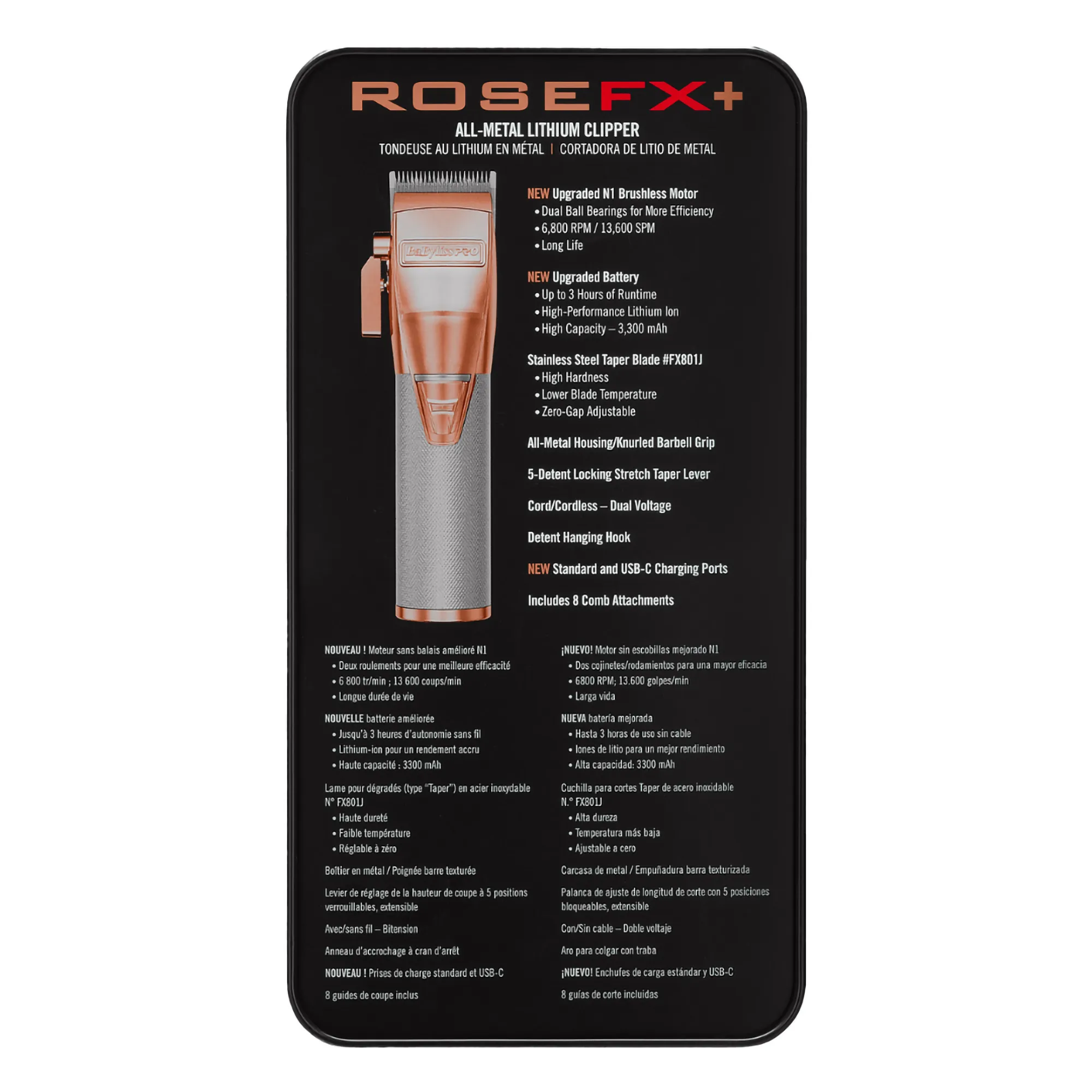 Babylisspro RoseFX  All Metal Clipper - Item No. FX870NRG