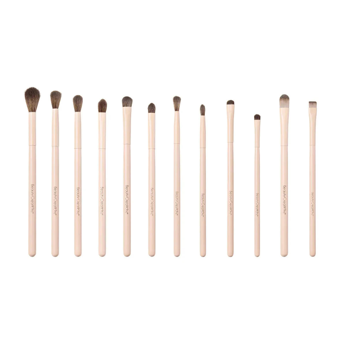 BEAUTYCREATIONS Nudex Set de 12 Brochas Para Ojos