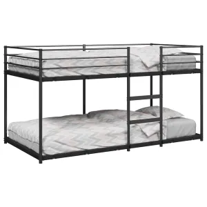 Bunk Bed without Mattress Black 80x200 cm Steel