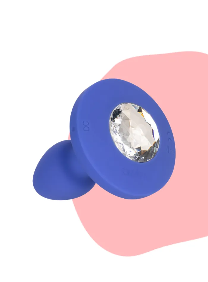 Compact Rechargeable Vibrating Blue Butt Plug by Cheeky Gems