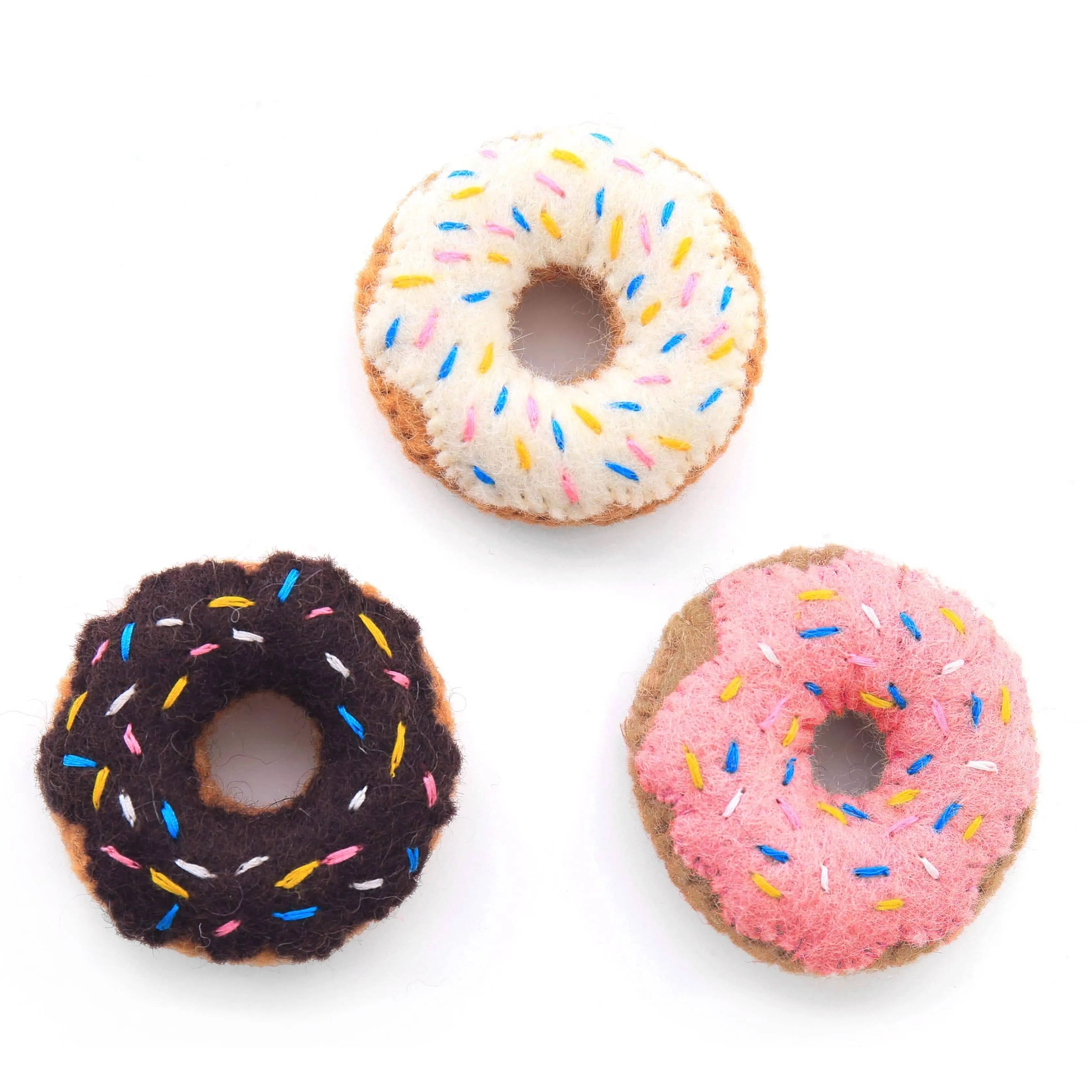 Chocolate Donut Cat Toy: 3.25" diameter