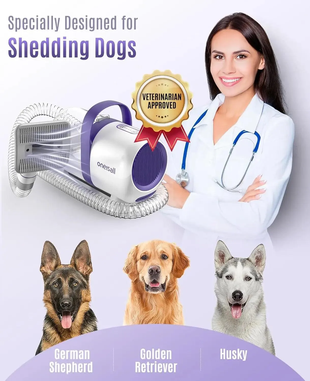 Dog Vacuum Brush Grooming Tools