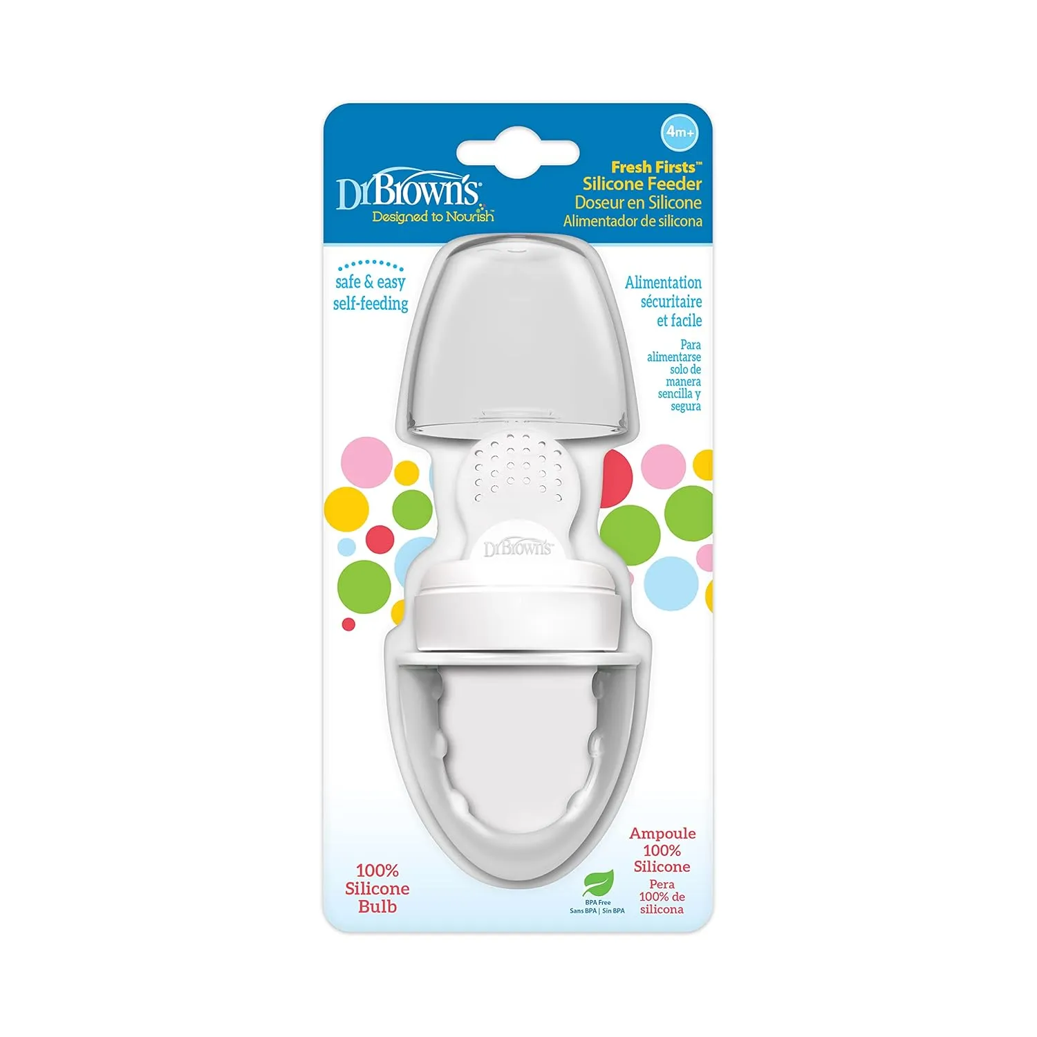 Dr. Brown's Fresh Baby's Firsts Silicone Feeder - Grey