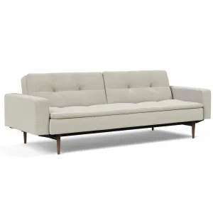 Dublexo Styletto Sofa Bed Dark Wood With Arms