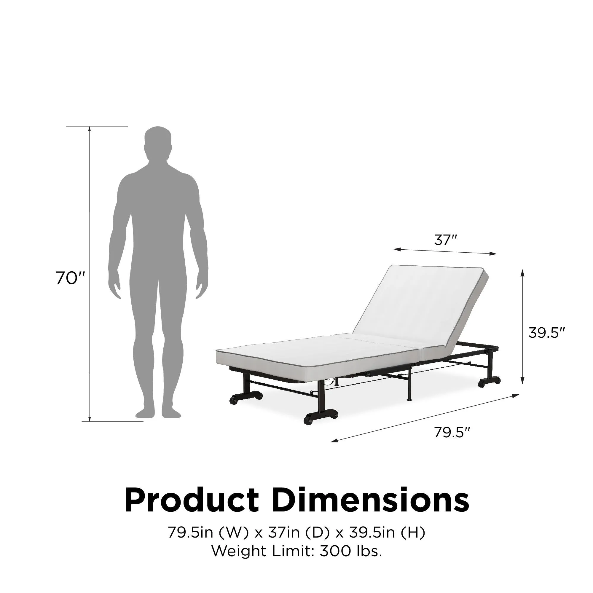 Folding Guest Bed With Memory Foam