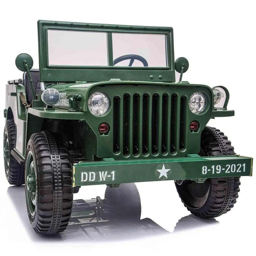 Freddo Toys 24V Military Willy Jeep 3 Seater Electric Ride on