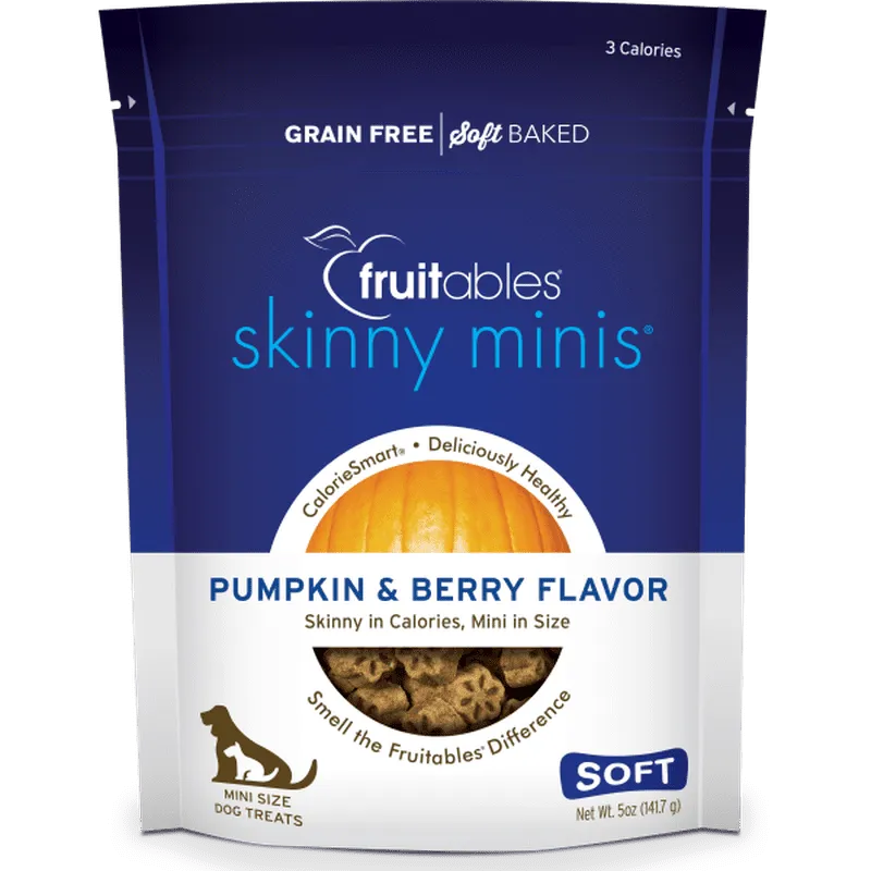 Fruitables Dog Skinny Minis Pumpkin Berry Chewy Treats 141g