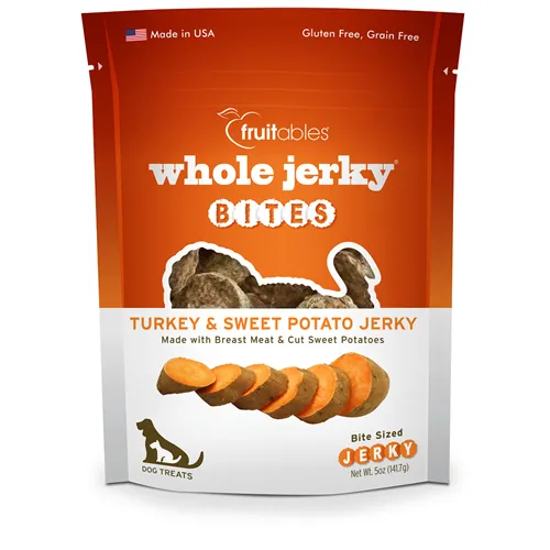 Fruitables Whole Jerky Turkey and Sweet Potato Bites Dog Treats