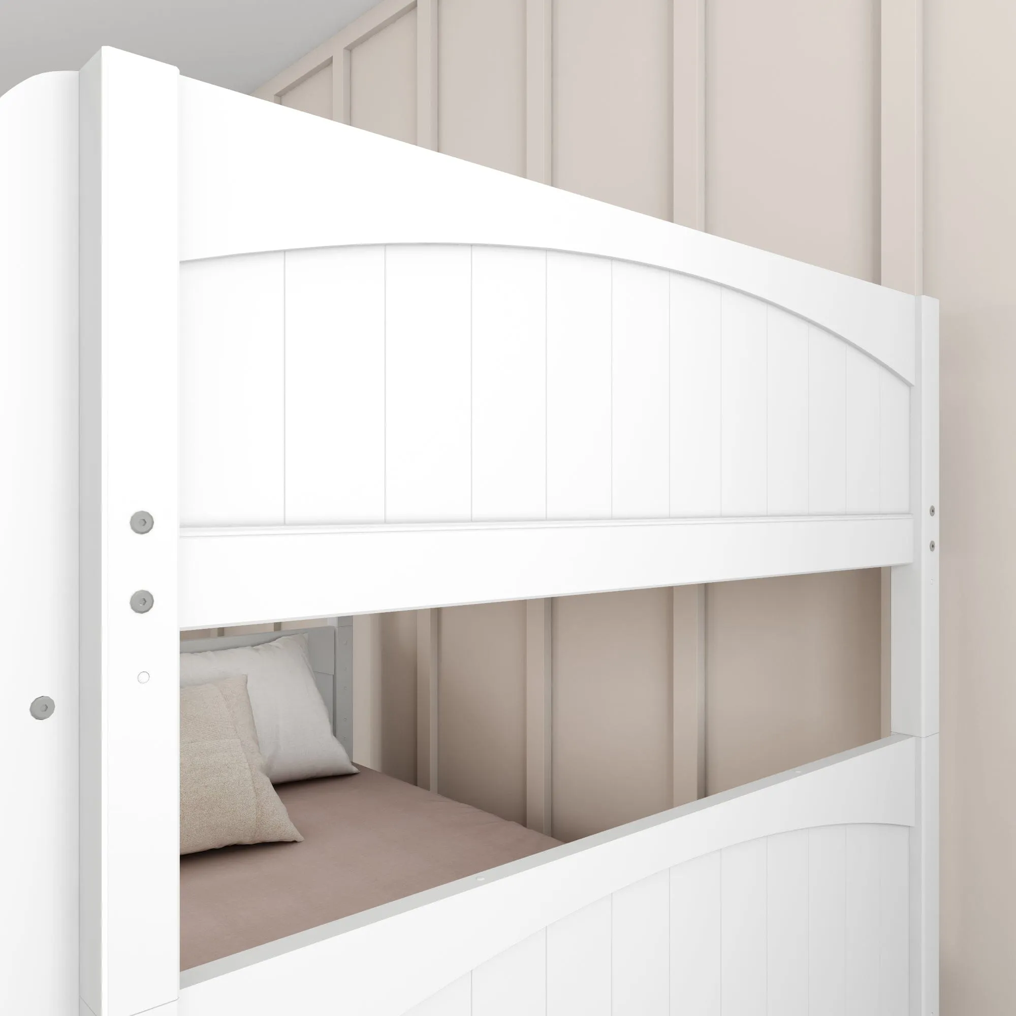 Full Medium Bunk Bed with Slide and Ladder on Front