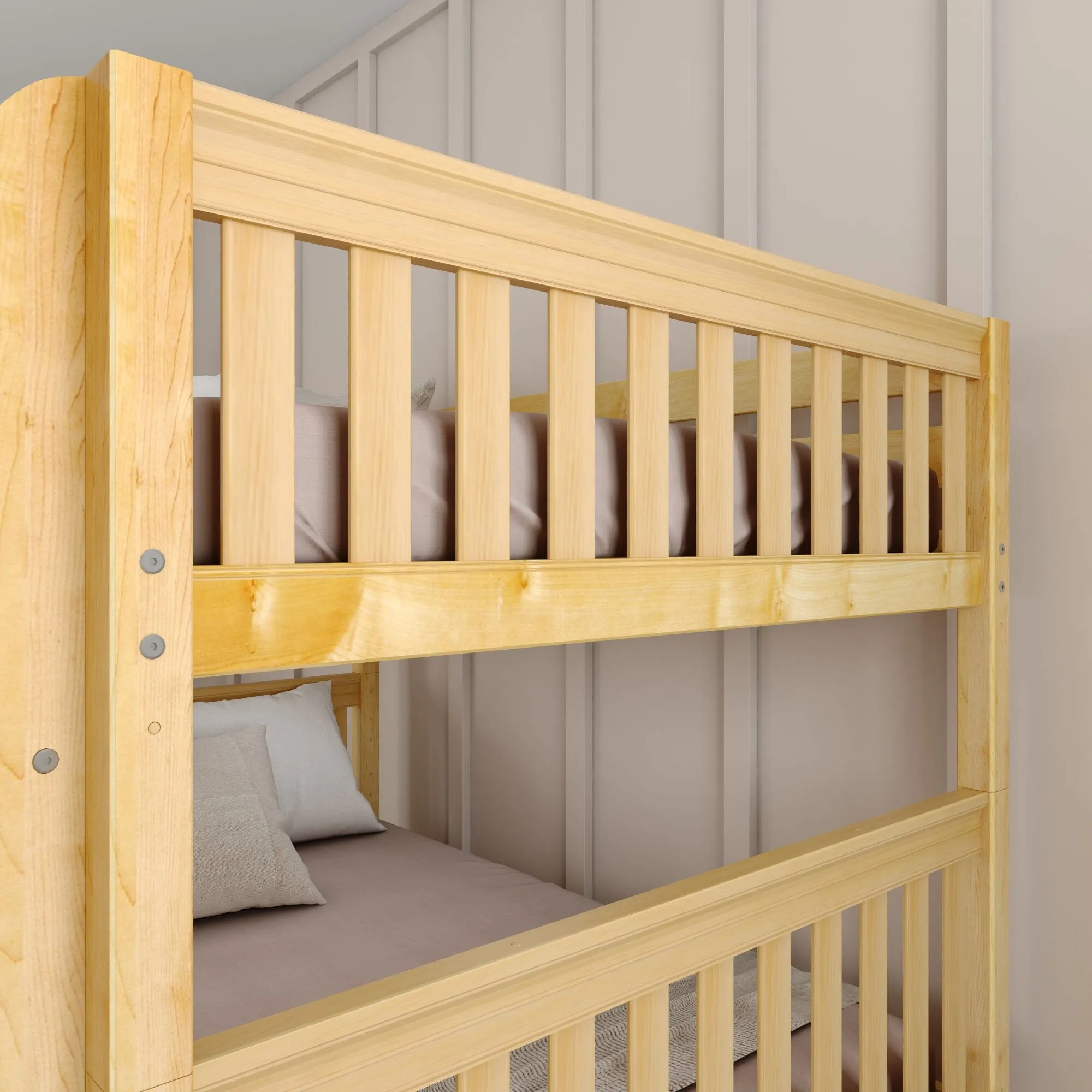 Full Medium Bunk Bed with Slide and Ladder on Front