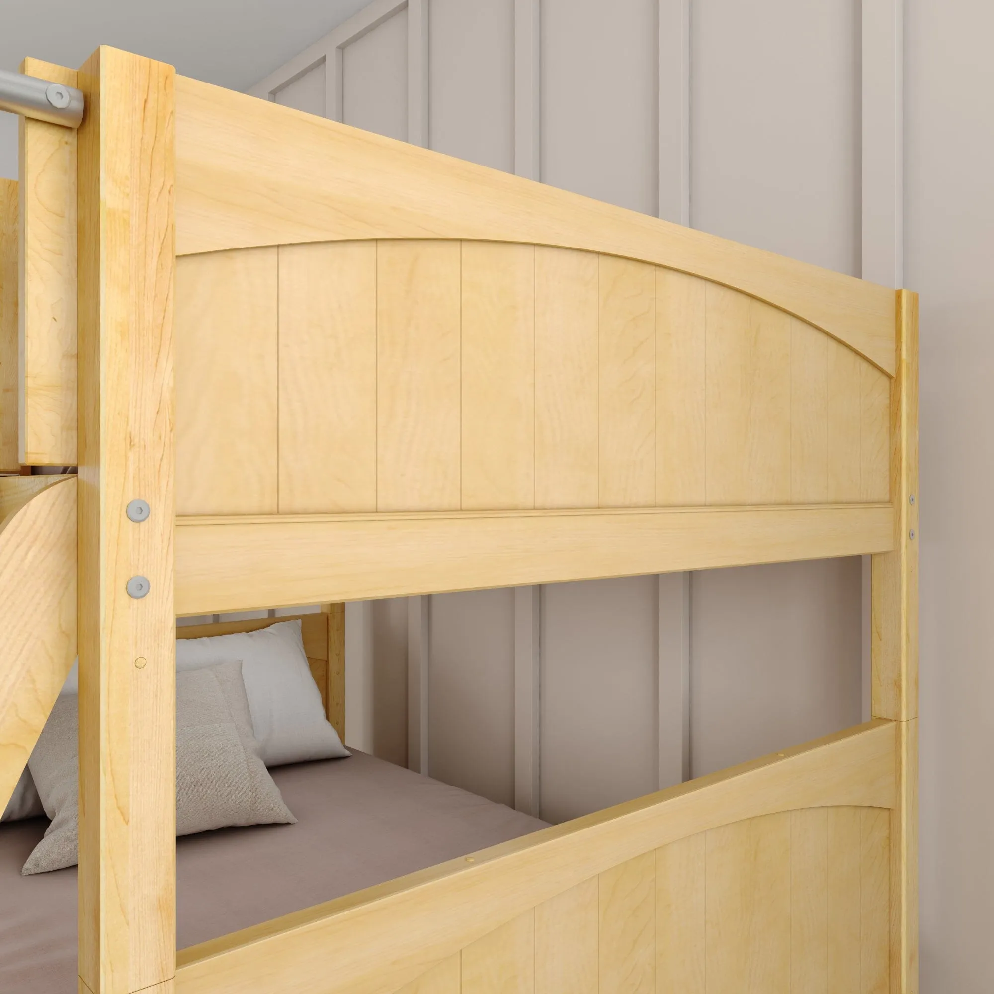 Full Medium Bunk Bed with Slide and Ladder on Front