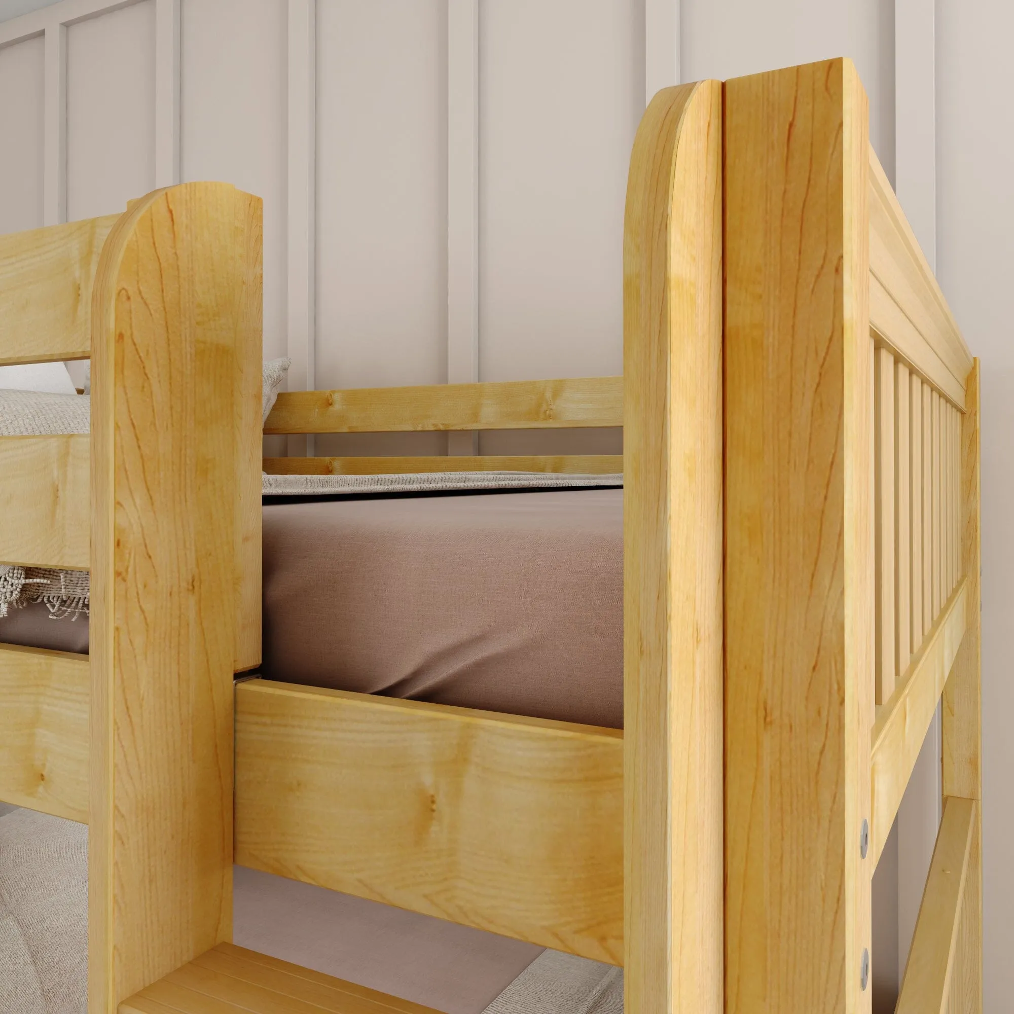 Full Medium Bunk Bed with Slide and Ladder on Front