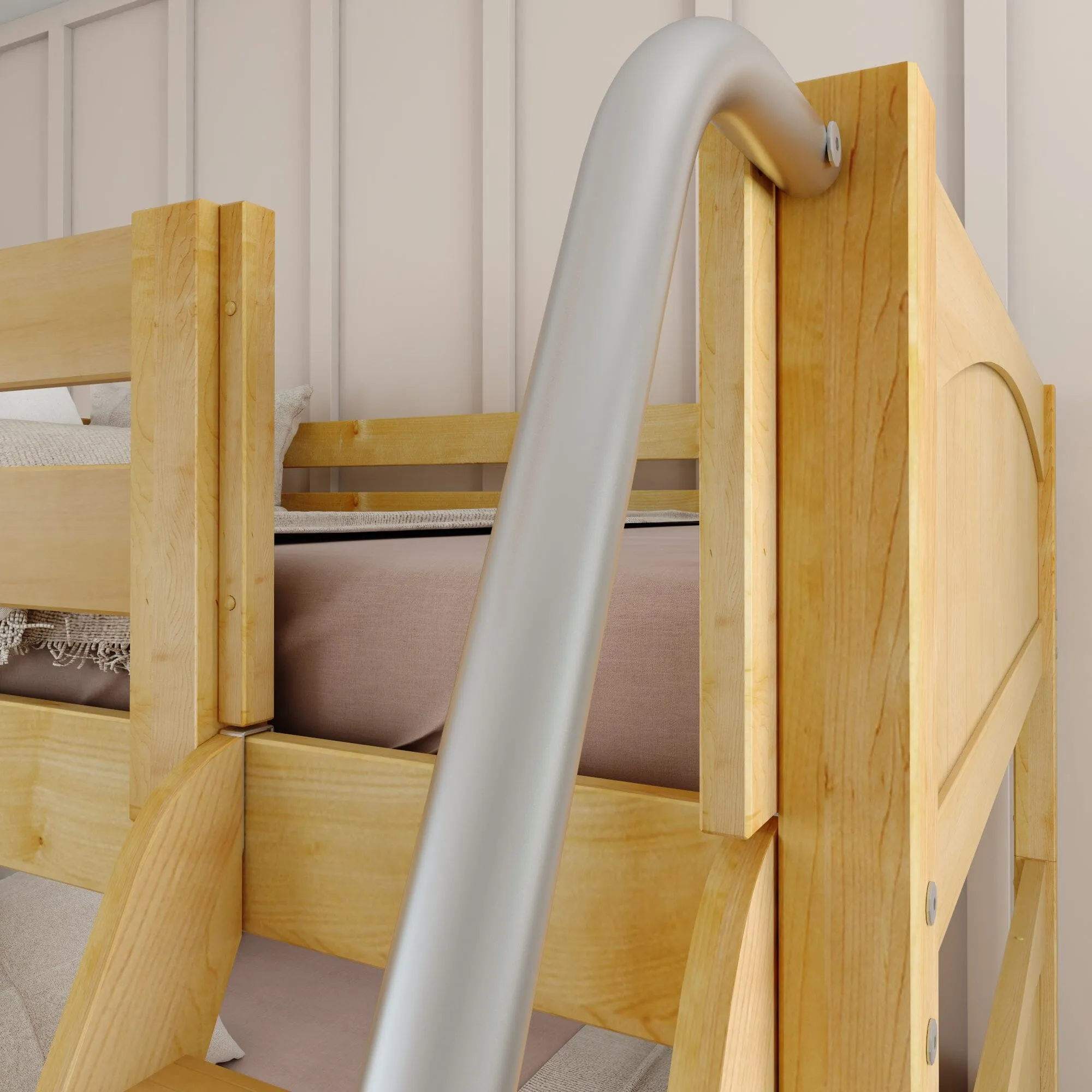 Full Medium Bunk Bed with Slide and Ladder on Front