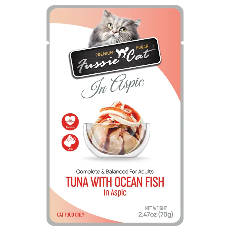 Fussie Cat Tuna with Ocean Fish in Aspic Cat Food