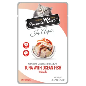 Fussie Cat Tuna with Ocean Fish in Aspic Cat Food