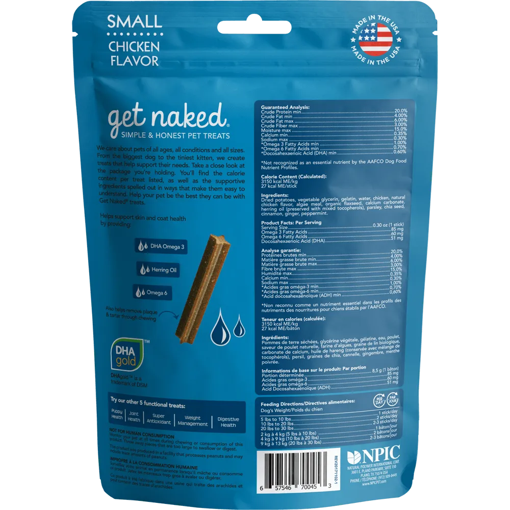 Get Naked® Skin & Coat Health Dog Dental Chew Sticks