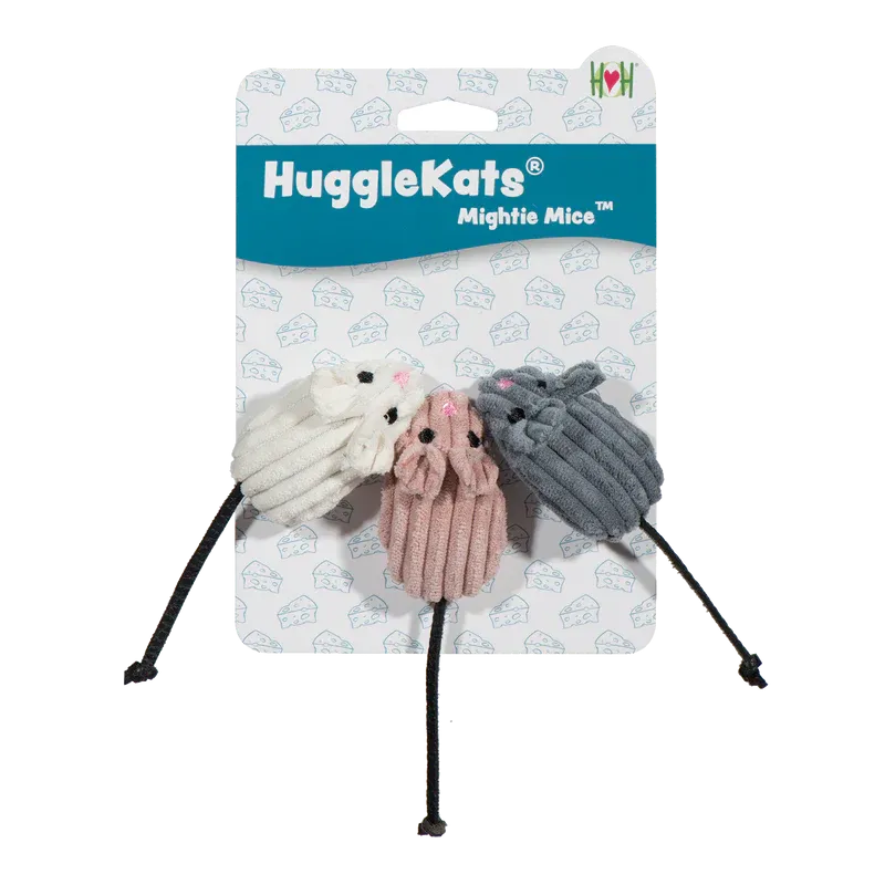 HuggleKats Mightie Mice 3pk Cat Toy