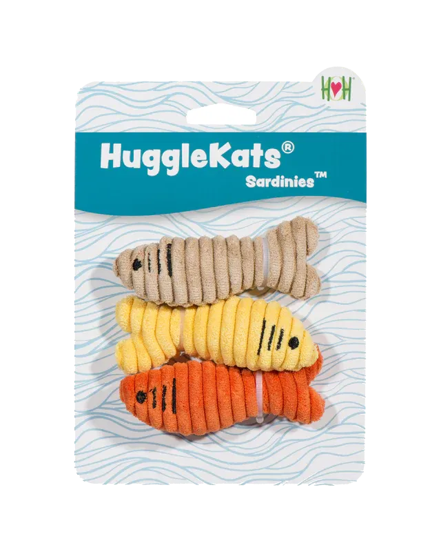 HuggleKats® Sardinies 3-Pack Cat Toys