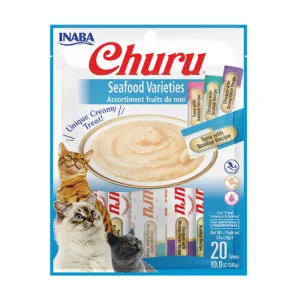 Inaba Churu Puree Seafood Variety Pack Cat Treats 14g x 20