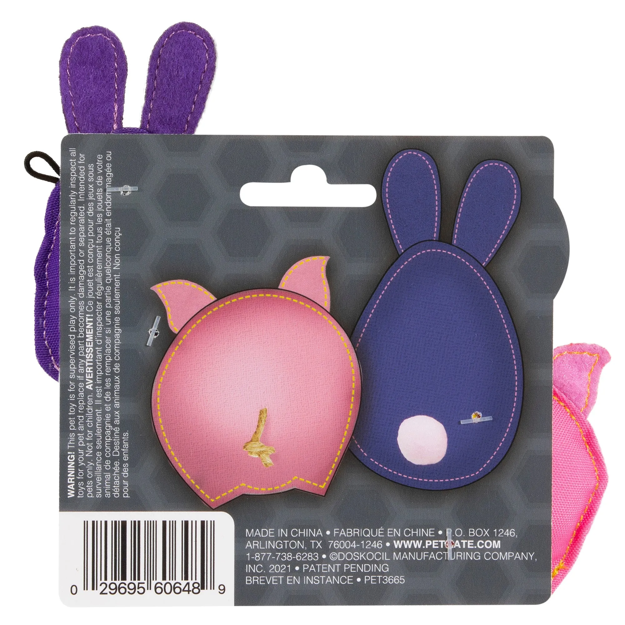 JW Pig-ee & Bunn-ee Catnip Cat Toy Combo