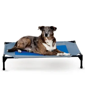 K&H Pet Products Coolin' Elevated Pet Bed Gray/Blue