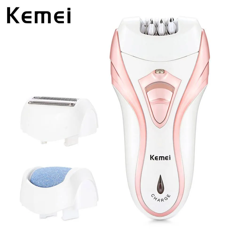 Kemei KM - 3010 3 in 1 Electric Rechargeable Cord and Cordless Epilator Shaver