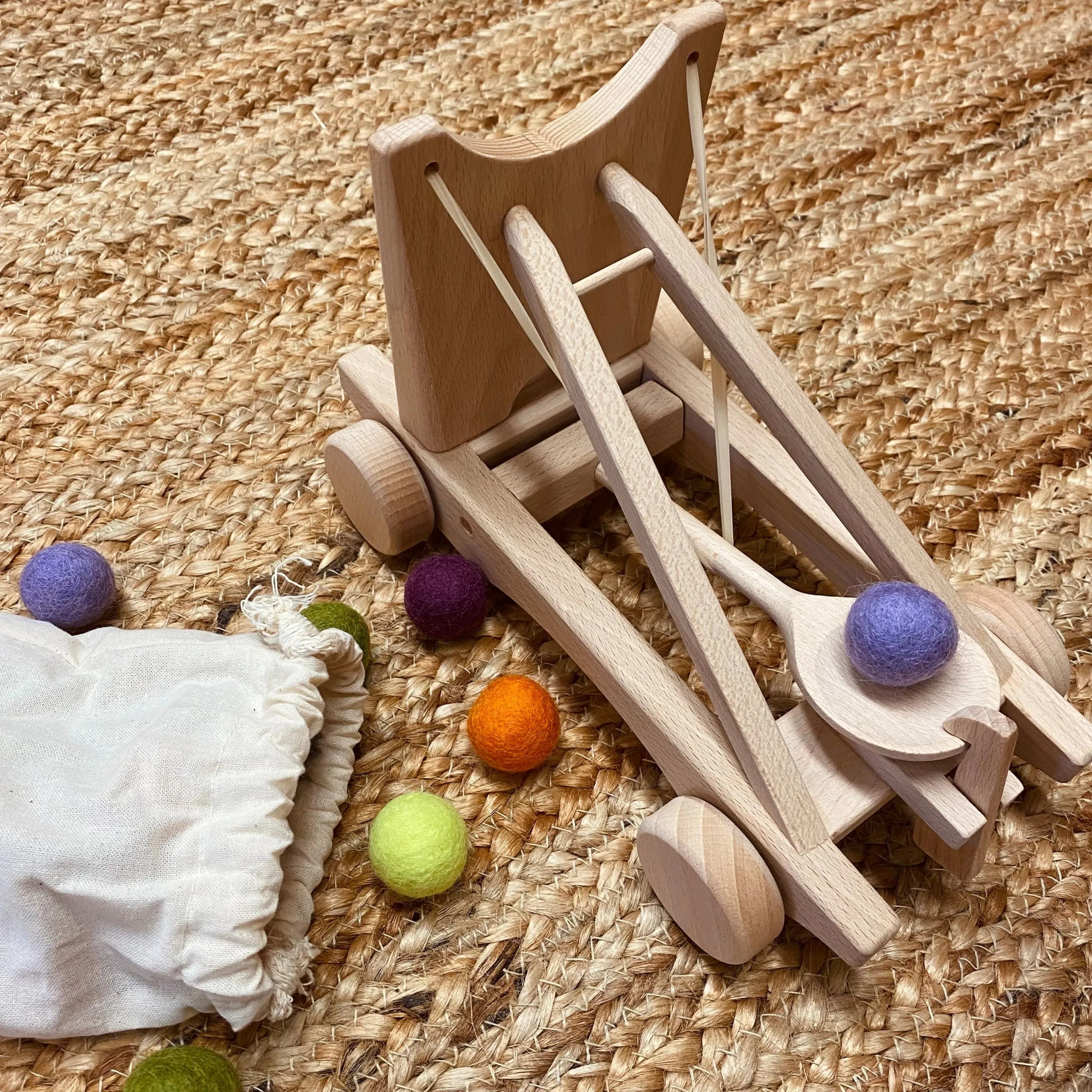 Large Wooden Toy Catapult