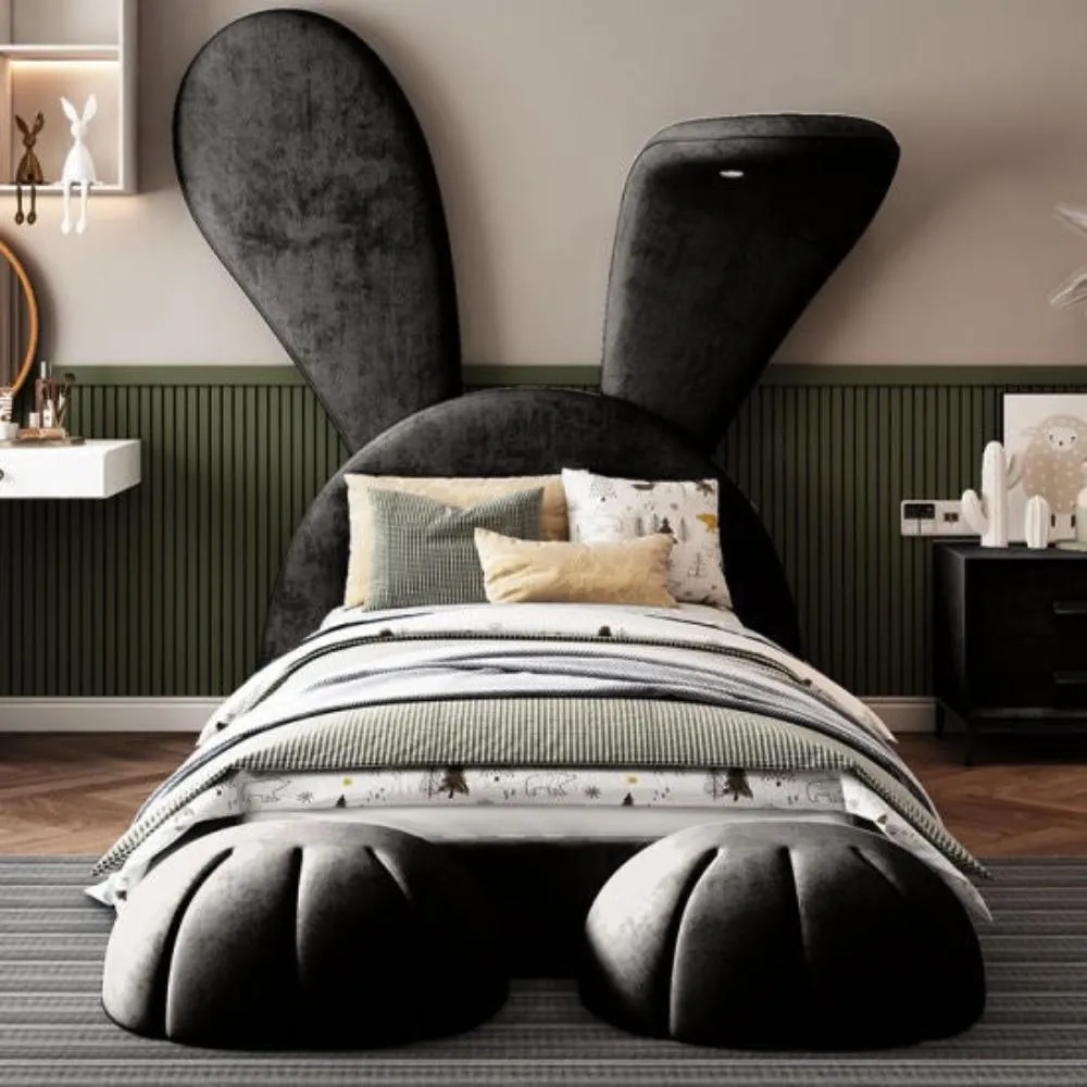 Looney Tunes Upholstered Bed In Suede