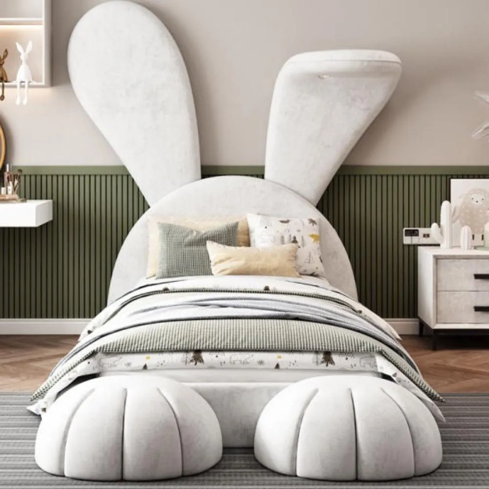 Looney Tunes Upholstered Bed In Suede