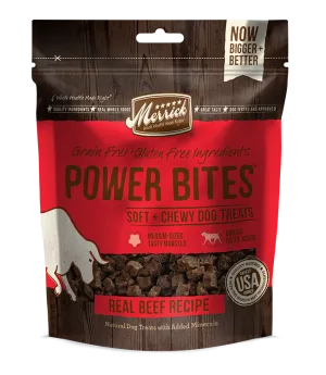 Merrick Power Bites Real Beef Recipe Dog Treats