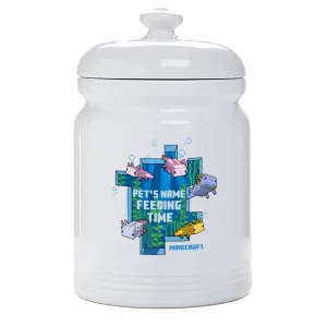 Minecraft Axolotl Feeding Time Personalized Treat Jar