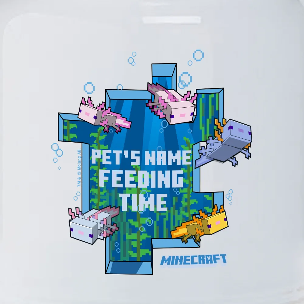 Minecraft Axolotl Feeding Time Personalized Treat Jar