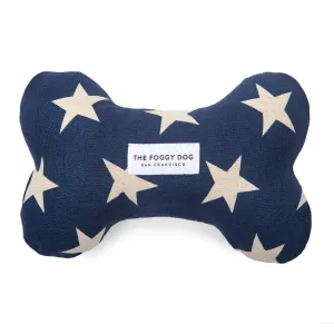 Navy Stars Dog Squeaky Toy