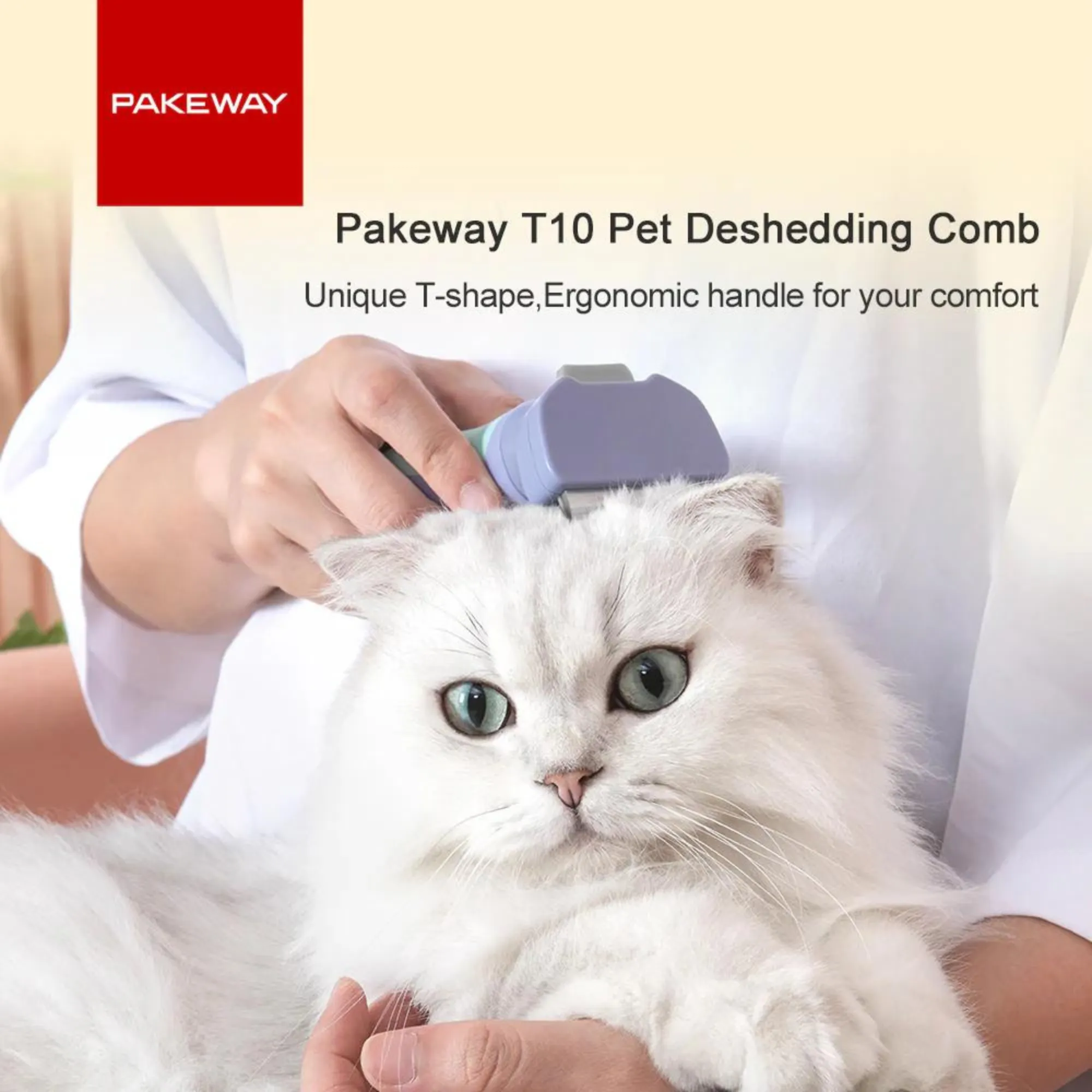 Pakeway T10 Short Hair Deshedding Cat Comb