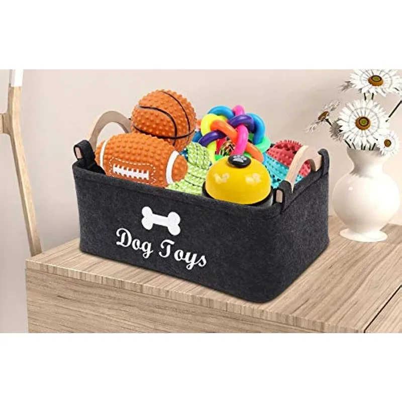 Pet Toy Box  Stylish Organizer for Toys Blankets  Food