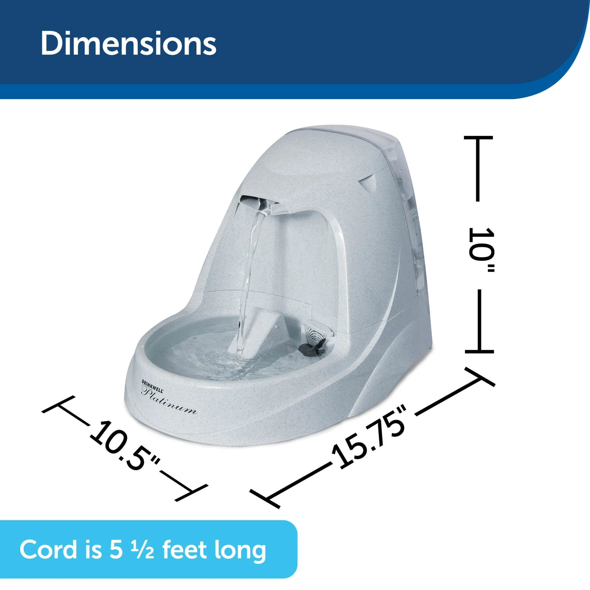 PetSafe Drinkwell Platinum Dog and Cat Water Fountain, 168 oz.