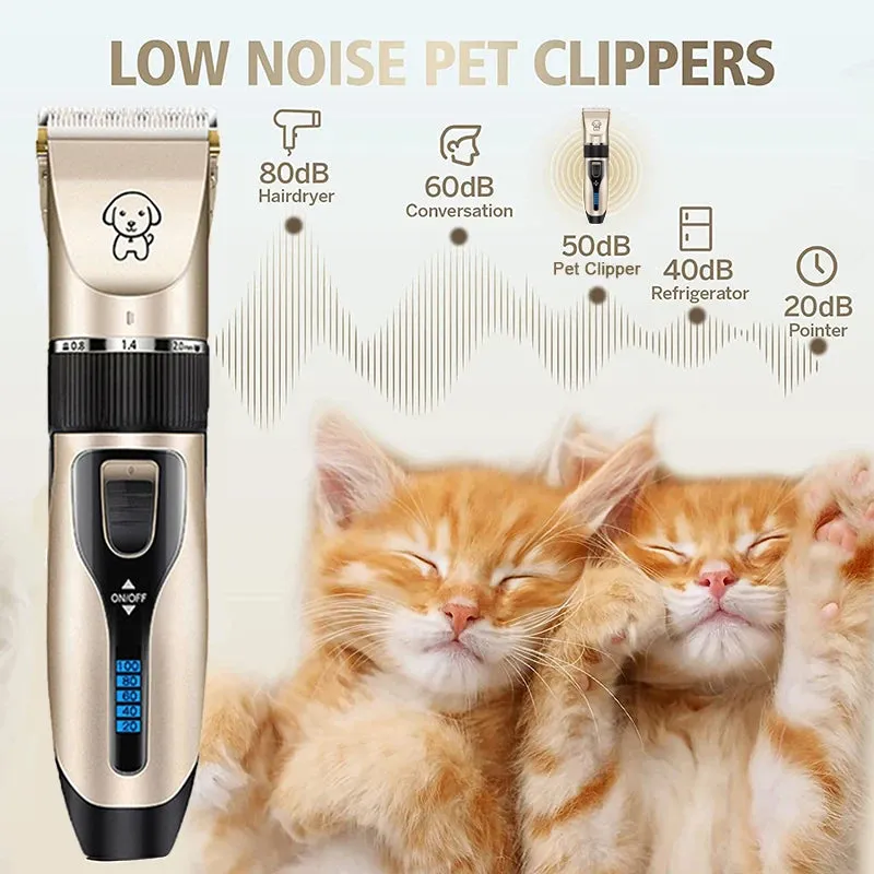 Professional Cordless Dog Grooming Clippers – Quiet, Rechargeable, and Perfect for All Breeds