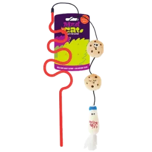 R2P Pet Mad Cat Cookies and Milk Wand Catnip Cat Toy