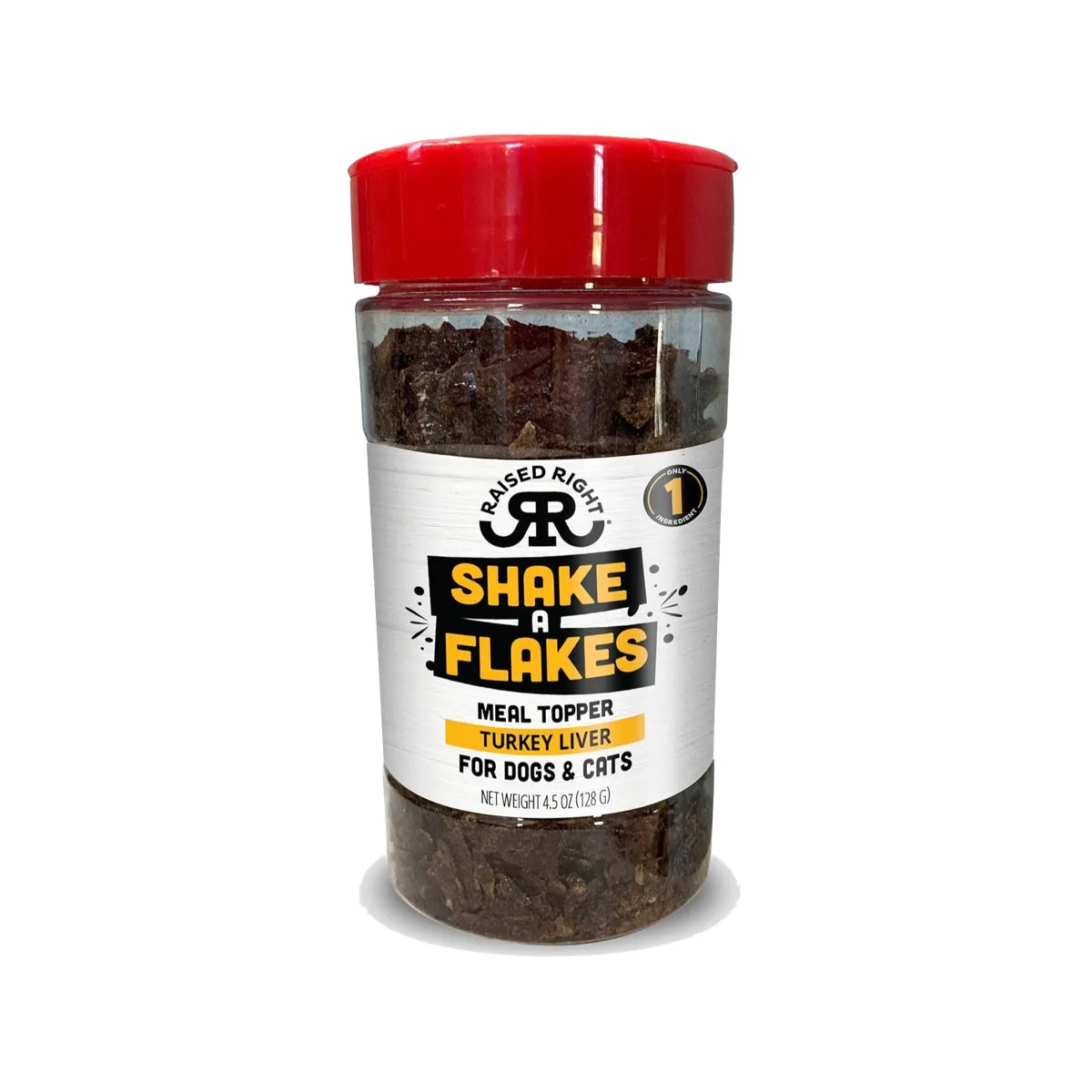 Raised Right Shake-a-Flake Meal Topper Turkey Liver 4.5oz