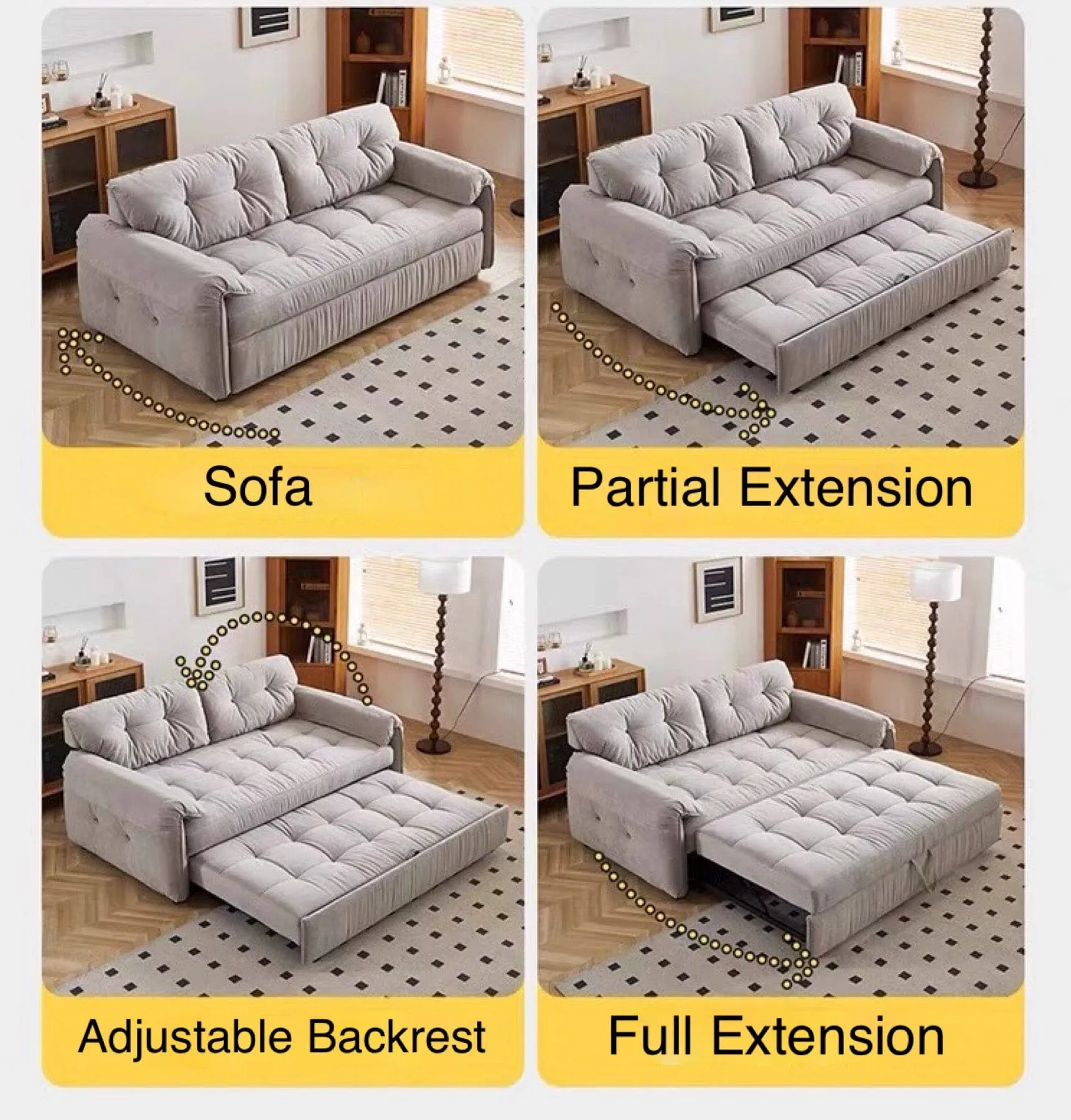 Rowen Slider Backrest Sofa Bed