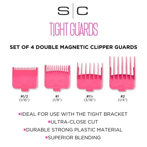 S|C Double Magnetic Tight Guards Hot Pink (4 Pack)